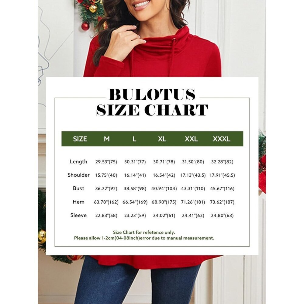Womens Sweater Cotton Polyester Spandex Winter Casual Tunic with Pockets - Picture 6 of 6